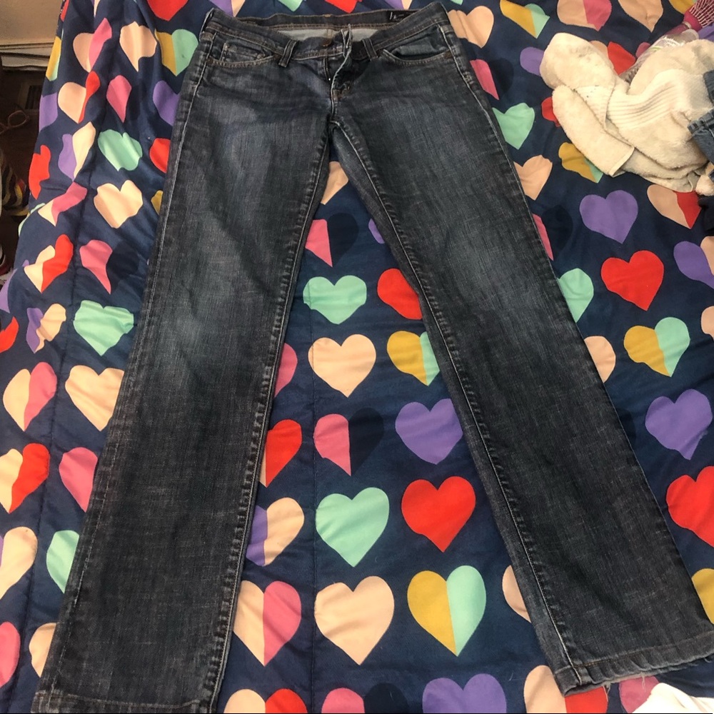 Dark wash bootcut jeans